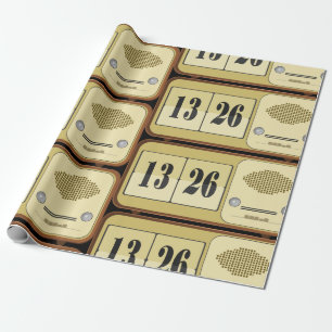 Retro Clock Radio Wrapping Paper
