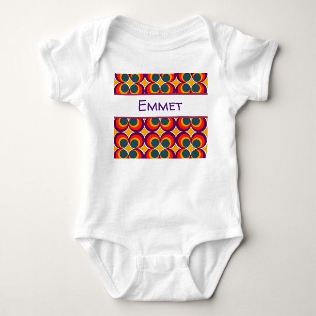 Retro Clovers  Baby Bodysuit (Front)