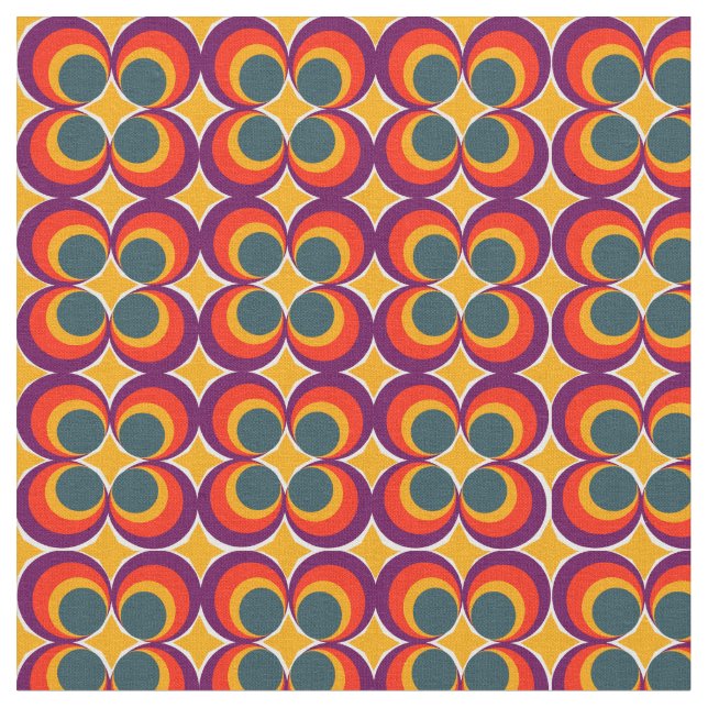 Retro Clovers Fabric (Close Up)