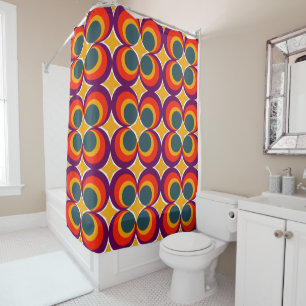 Retro Clovers Shower Curtain