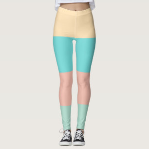 Retro Coastal Stripes Leggings