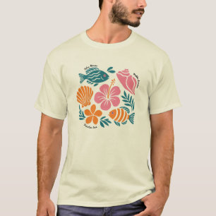 Retro Coastal Summer Island Paradise T-Shirt