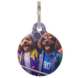 Retro Cockapoo Friends Dog Tag | Funny 90s Style