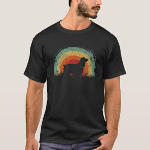 Retro Cocker Spaniel Vintage Rainbow Dog Men Women T-Shirt