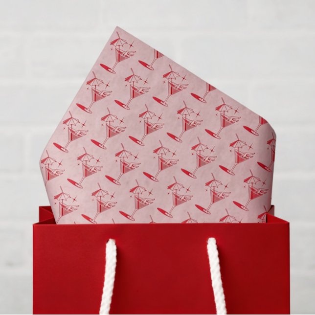 Retro Cocktail Bachelorette Party Tissue Paper (Creator Uploaded)