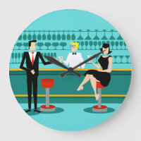 Retro Cocktail Lounge Acrylic Wall Clock