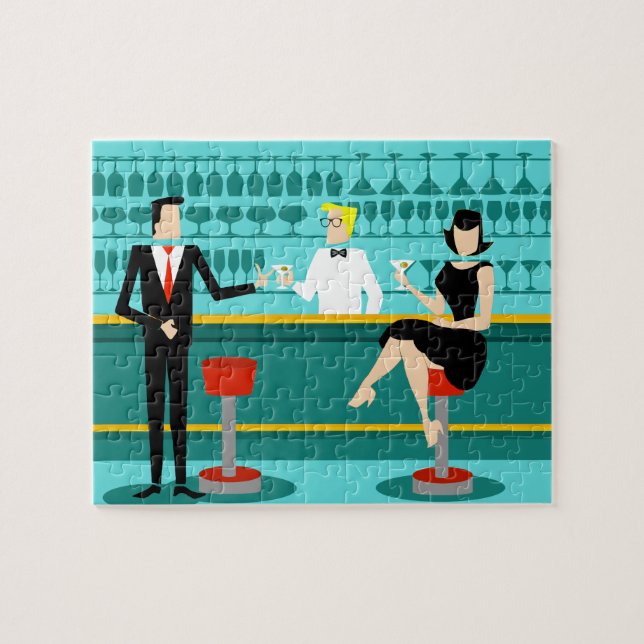Retro Cocktail Lounge Puzzle (Horizontal)