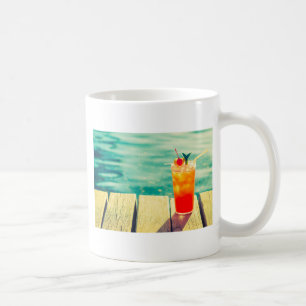 Retro cocktail sunset pool bar coffee mug