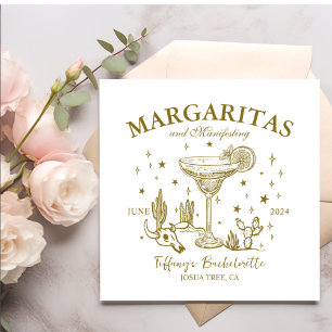 Retro Cocktails Bachelorette Party Napkin