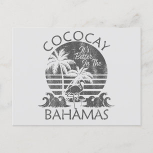 Retro CocoCay Bahamas Postcard Vacation Cruise