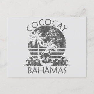 Retro CocoCay Bahamas Postcard Vacation Cruise