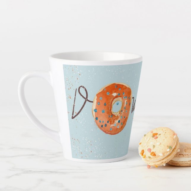 Retro Coffee and Orange Glazed Doughnut Mug  (In Situ)
