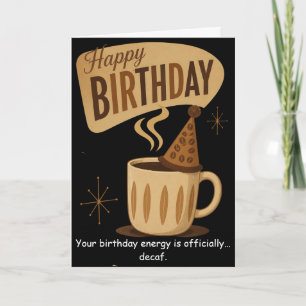 Retro Coffee Birthday Brewing Good Times Card