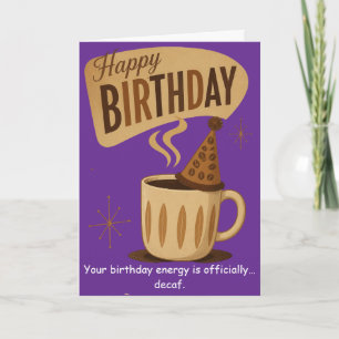 Retro Coffee Birthday Brewing Good Times Card