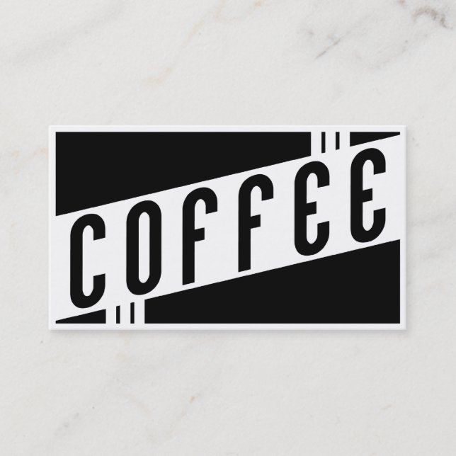 retro coffee business card (Front)