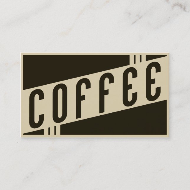 retro coffee business card (Front)