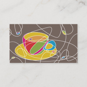 retro COFFEE line customer appreciation Loyalty Card