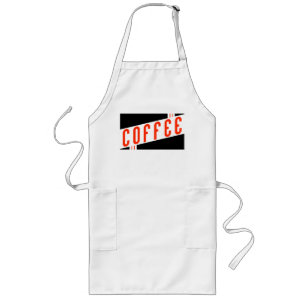 retro coffee long apron