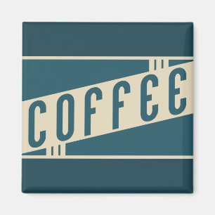 retro coffee magnet