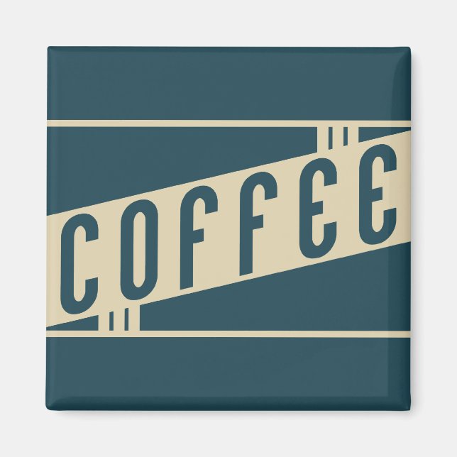 retro coffee magnet (Front)