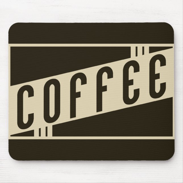 retro coffee mouse mat (Front)