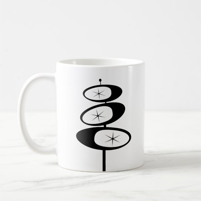 Retro COFFEE MUGS Atomic Age MCM Print  (Left)