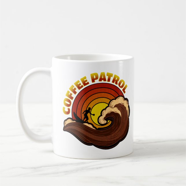 Retro Coffee Patrol Coffee Mug (Left)