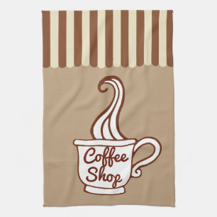 Retro Coffee Shop Kitchen Towel Gift