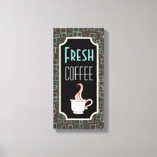 Retro Coffee Shop Wall Art Sign