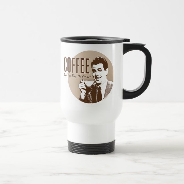 Retro Coffee (style 1) Travel Mug (Right)