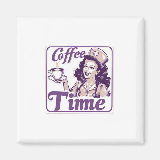 Retro Coffee Time Ad Magnet