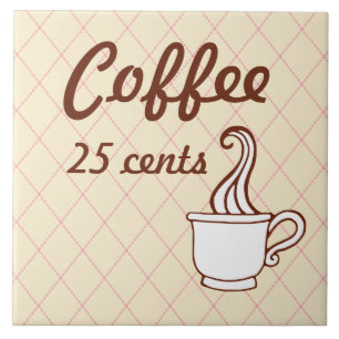 Retro Coffee Trivet Tile