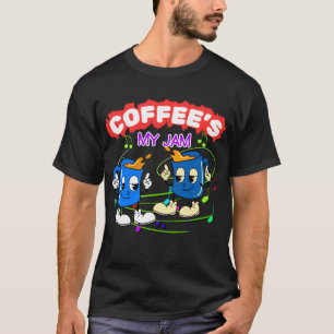 Retro Coffee's My Jam Nostalgic Dancing Cups T-Shirt