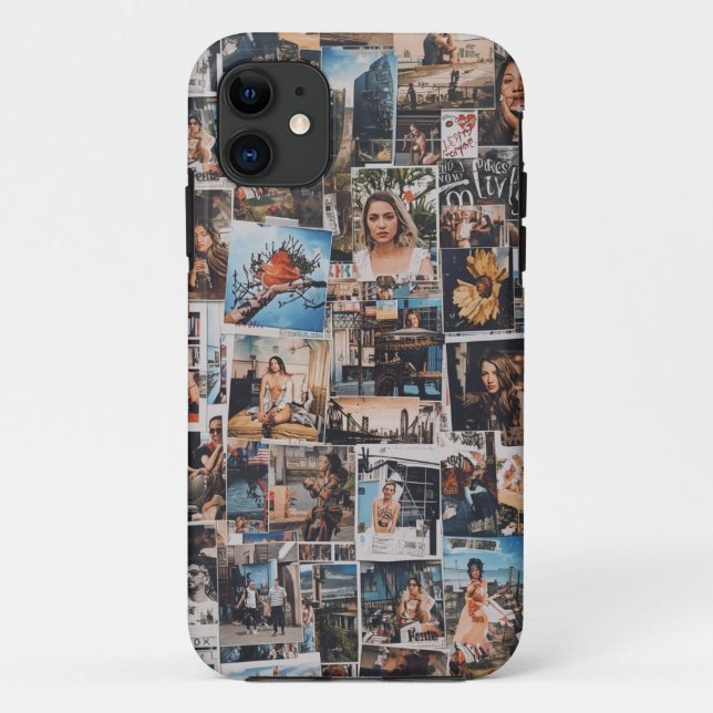 Retro Collage Art Mobile Case (Back)