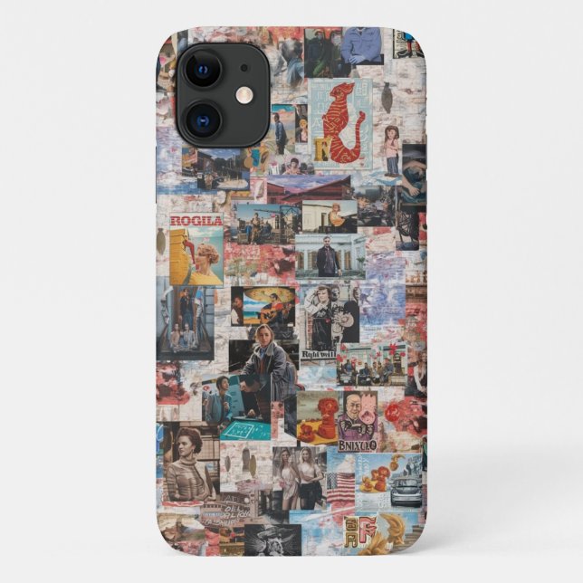 Retro Collage Art Mobile Case (Back)