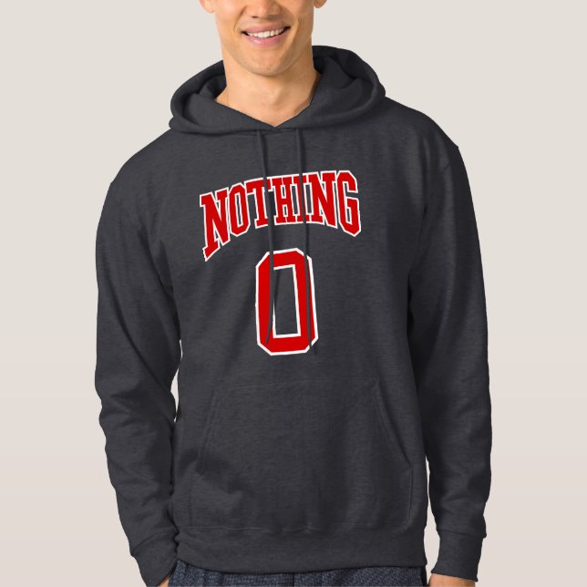 Retro College Red White Black Nothing Zero Sport Hoodie (Front)