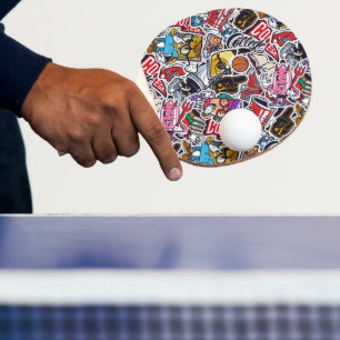 Retro College Vibes Ping Pong Paddle