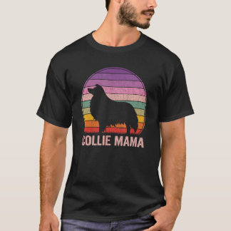 Retro Collie Mama Graphic Collie T-Shirt
