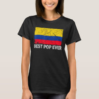 Retro Colombia Flag Best Pop Ever Father's Day