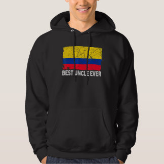 Retro Colombia Flag Best Uncle Ever Father's Day Hoodie