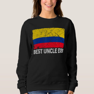Retro Colombia Flag Best Uncle Ever Father's Day Sweatshirt