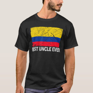 Retro Colombia Flag Best Uncle Ever  Father's Day T-Shirt