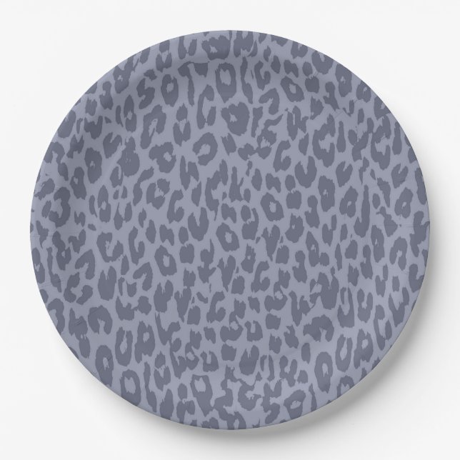 Retro Color Leopard Print Skin Paper Plate (Front)