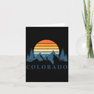 Retro Colorado Mountain Camping Hiking Summer Card