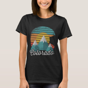 Retro Colorado Mountains Home Love Family Vacation T-Shirt