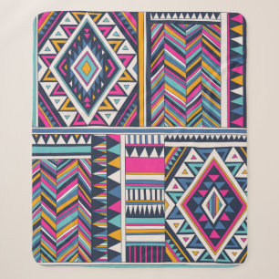 retro colored tribal vintage seamless pattern. azt sherpa blanket