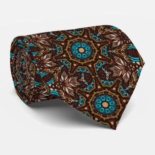Retro Colorful Brown Custom Tie – Elegant Fashion