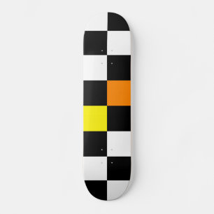 Retro Colorful Checkerboard 2 Skateboard