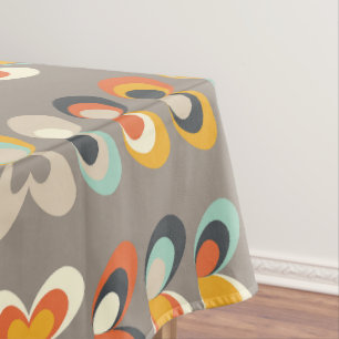 Retro Colorful Geometric Shapes – Modern Aesthetic Tablecloth