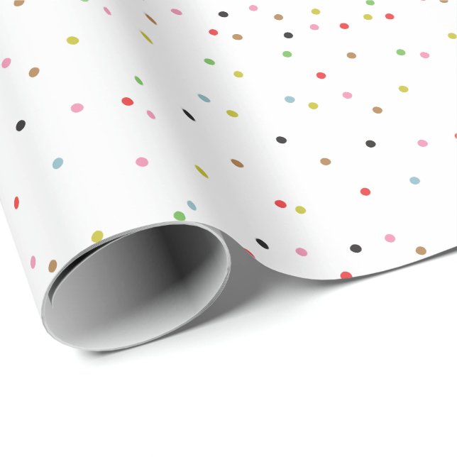 retro COLORFUL polka dot CHRISTMAS holiday Wrapping Paper (Roll Corner)